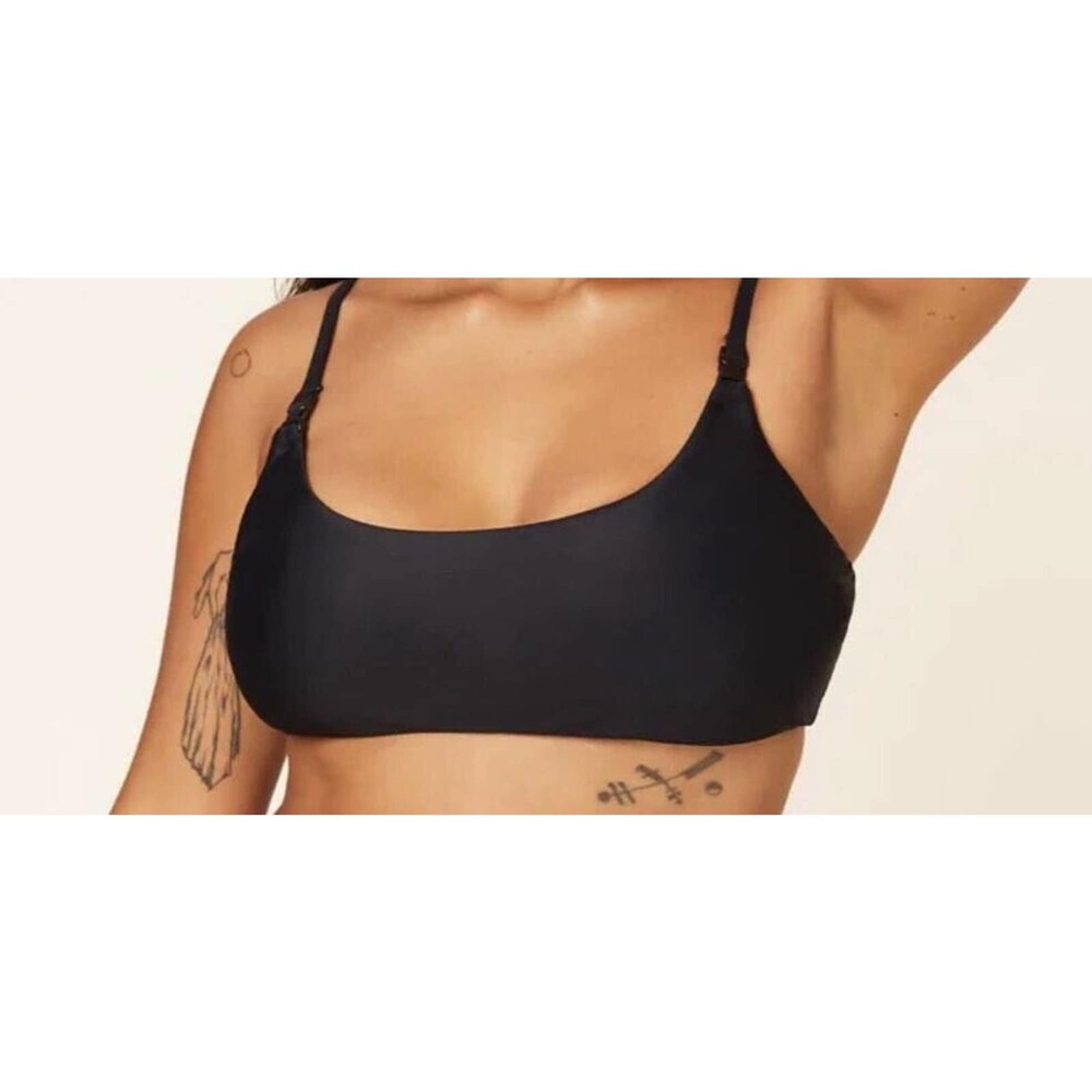 NWT Andie Womens The Riviera Swimsuit Top Size Small Adjustable Straps Black